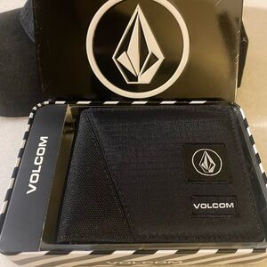 Volcom Black Wallet with Logo Patch